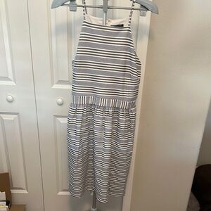 Blue and White Striped Dress Banana Republic
